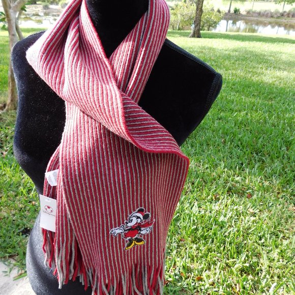 DISNEY STORE MINNIE MOUSE FRINGE SCARF - Picture 2 of 6